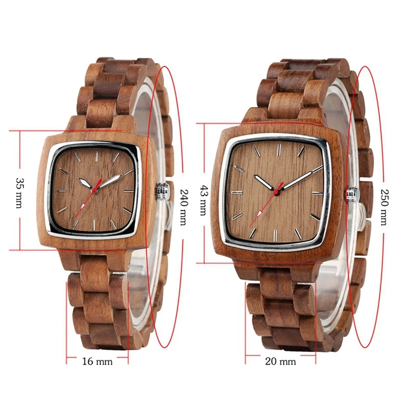 Wooden Her&Him Watch