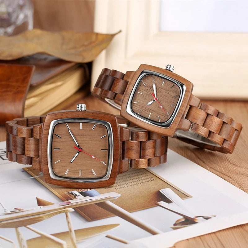 Wooden Her&Him Watch