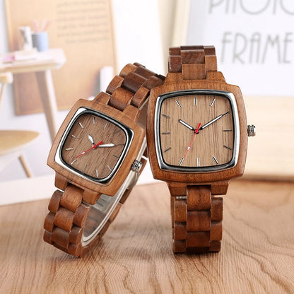 Wooden Her&Him Watch